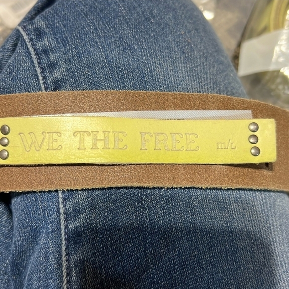 Free People We the Free Jona Leather Belt in Key Lime - Picture 2 of 3